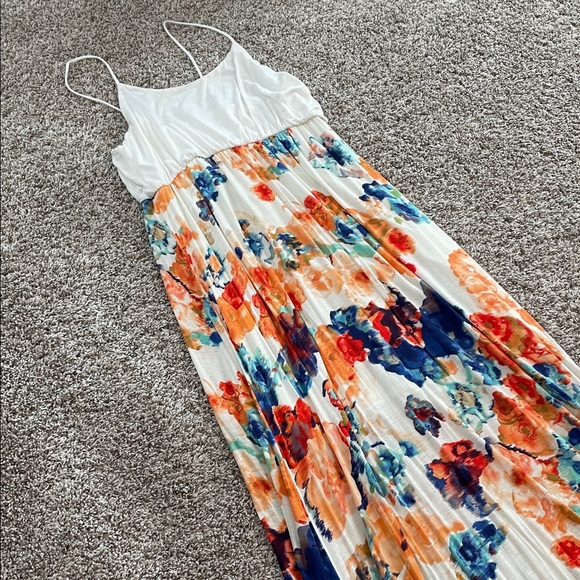 Floral Print Maxi Dress Spaghetti Straps - Picture 6 of 6